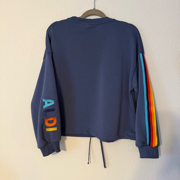 Aldi Tops - Aldi Sweatshirt with Colorful Sleeve Design